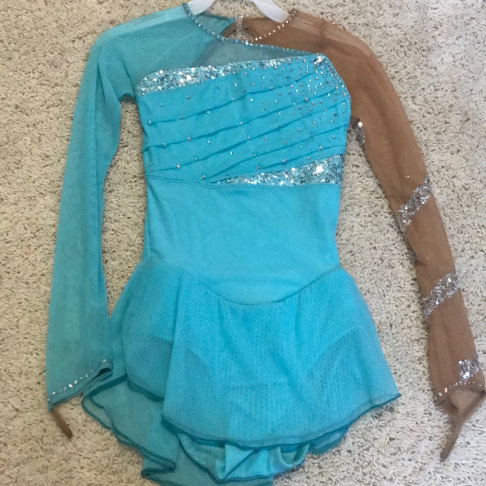 Blue figure skating dress!